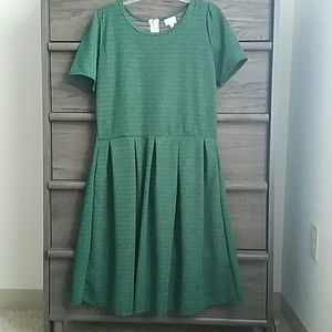 Green and Subtle Striped Amelia